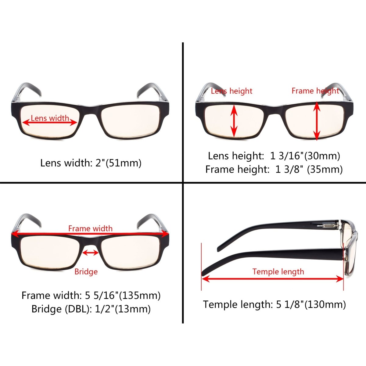 Wohab Blue Light Blocking Glasses Light Yellow Tinted 10 Pack