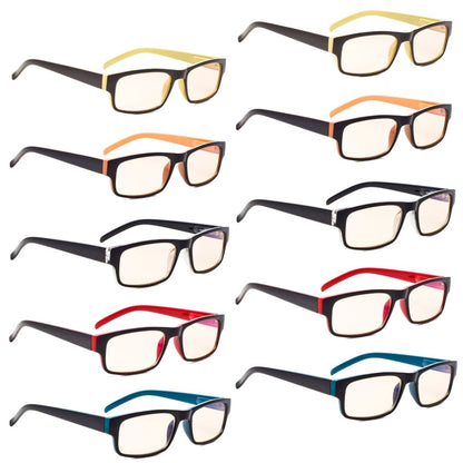 Wohab Blue Light Blocking Glasses Light Yellow Tinted 10 Pack