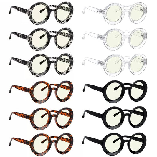 Woway Round Blue Light Blocking Glasses 12 Pack