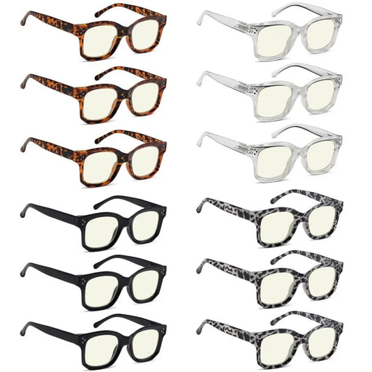 Wotcb Blue Light Blocking Glasses Light Yellow Tinted 12 Pack