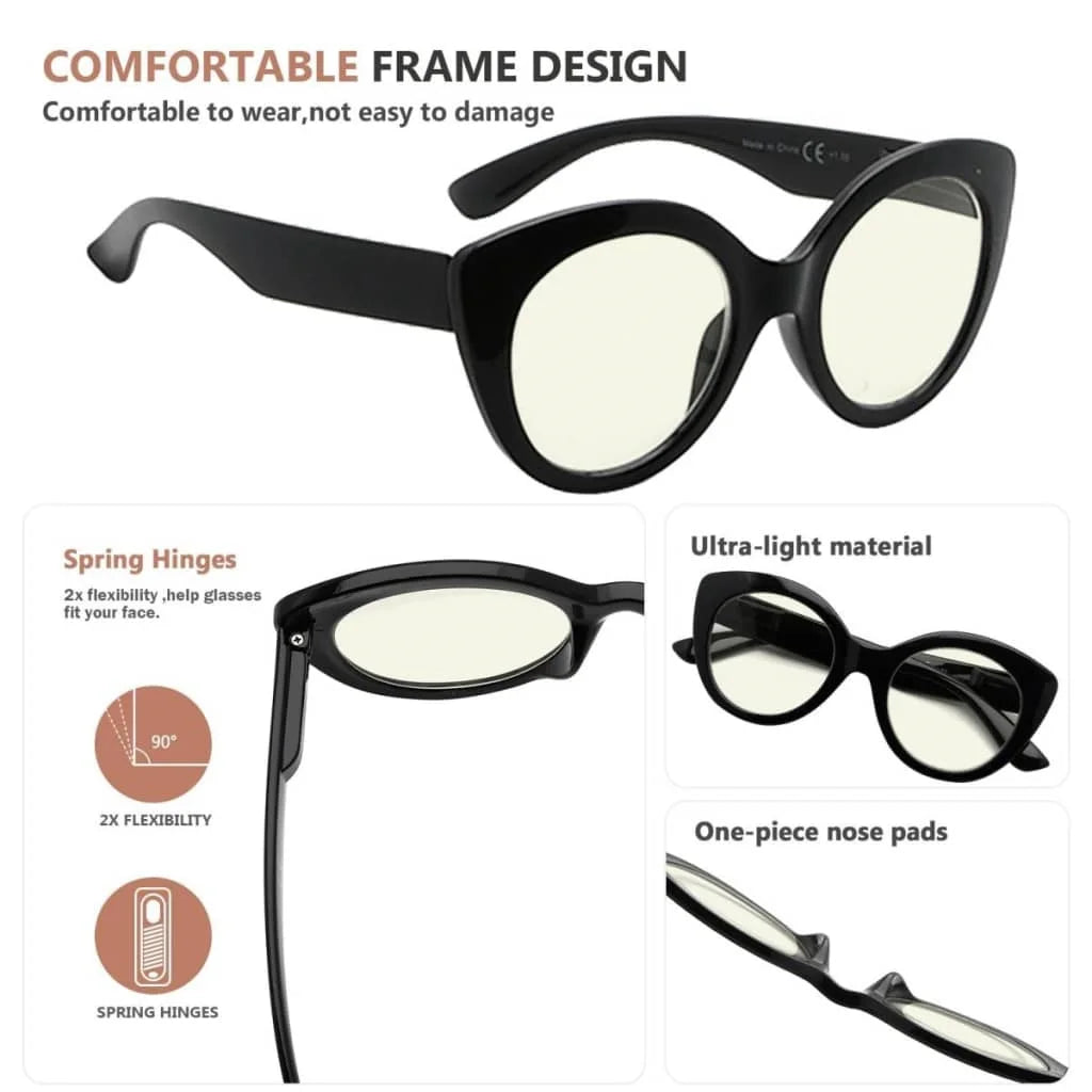 Womak Blue Light Blocking Glasses Light Yellow Tinted 12 Pack