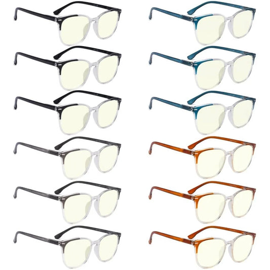 Wombn Blue Light Blocking Glasses Light Yellow Tinted 12 Pack