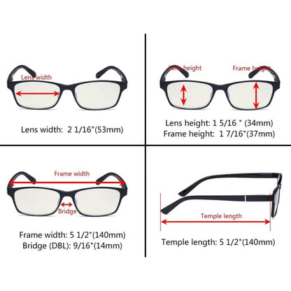 Wowbi Blue Light Filter Glasses Vintage Rectangle 12 Pack