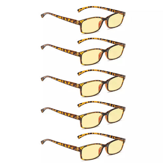 Wowas Blue Light Blocking Glasses Yellow Tinted 5 Pack