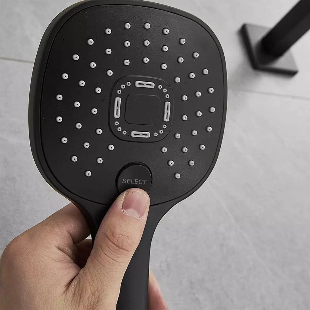 2 - in - 1 Wall Mounted Shower System – Matte Black Shower Faucet Set with Handheld Spray - waloff.com