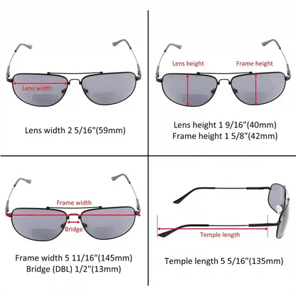 Woubx Bifocal Reading Sunglasses 2 Pack