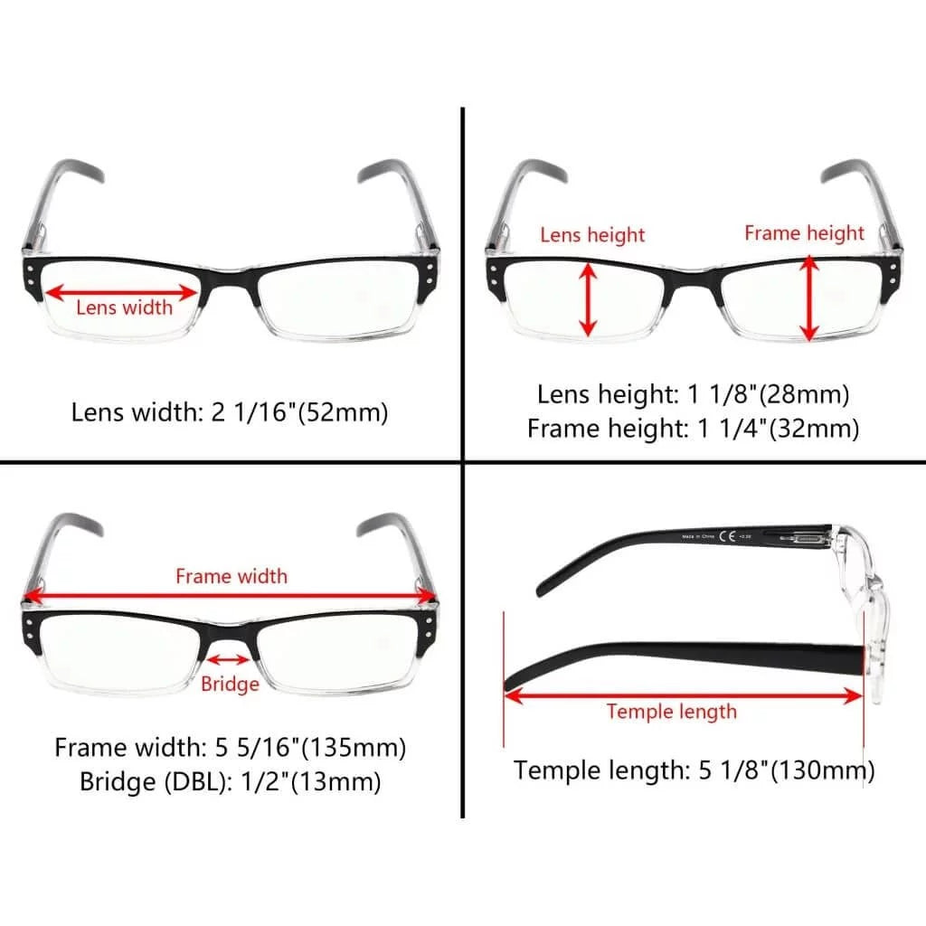 Woaad Reading Glasses 4 Pack