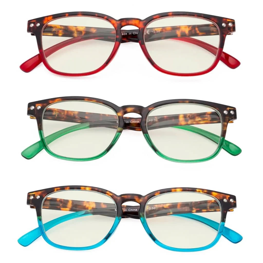 Wotak Blue Light Blocking Glasses Light Yellow Tinted 3 Pack