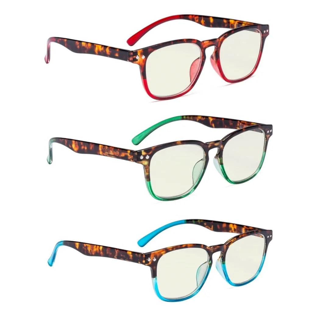 Wotak Blue Light Blocking Glasses Light Yellow Tinted 3 Pack