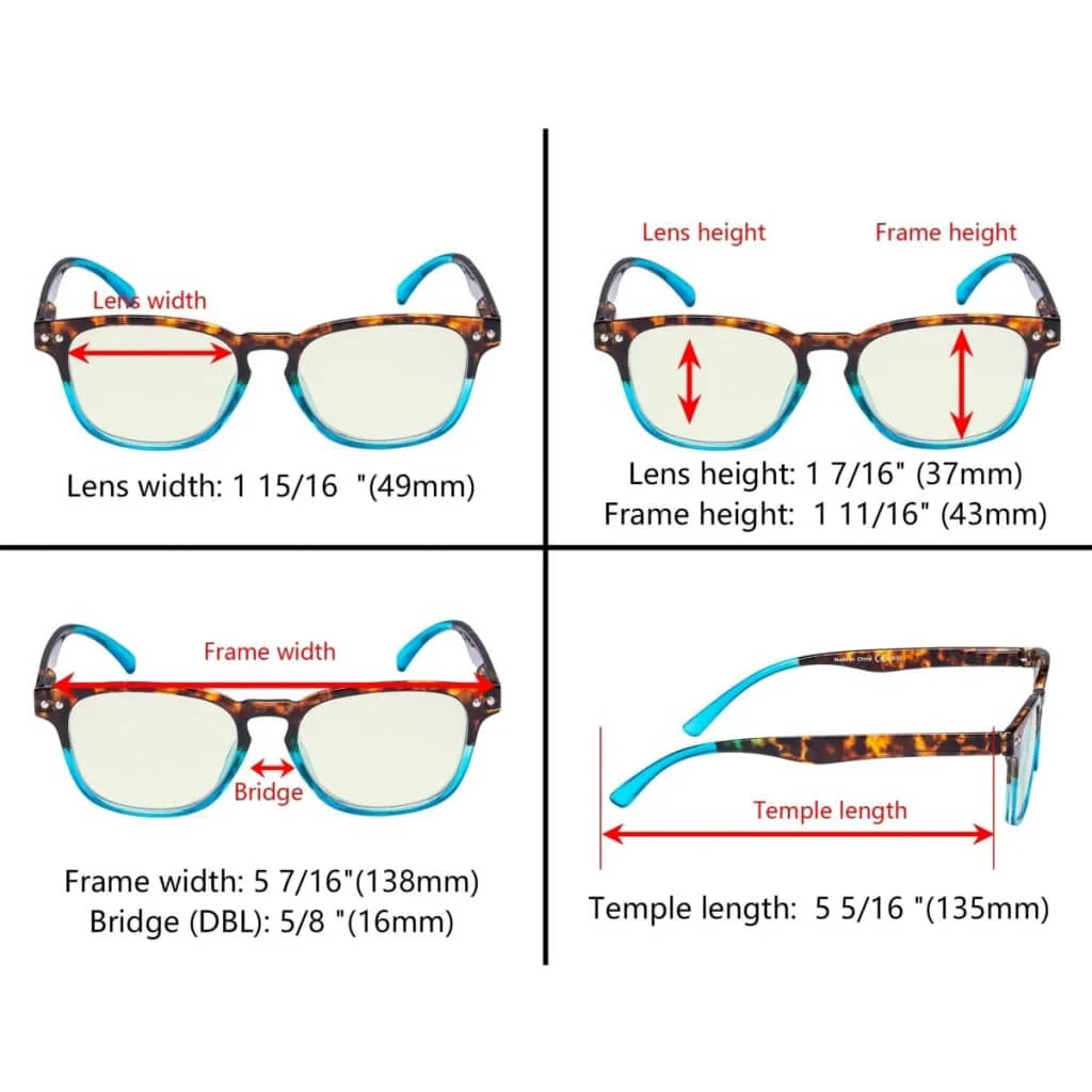Wotak Blue Light Blocking Glasses Light Yellow Tinted 3 Pack