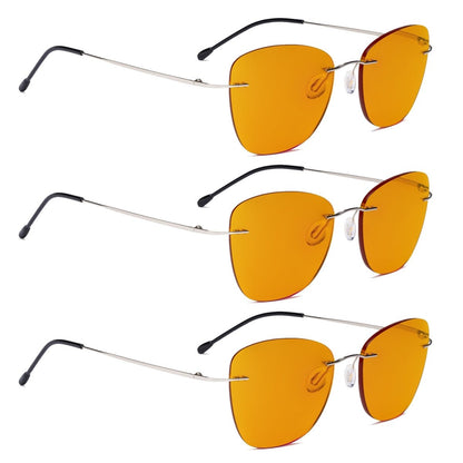 3 Pack Titanium Blue Light Blocking Reading Glasses DSWK9902 - Gr8sight