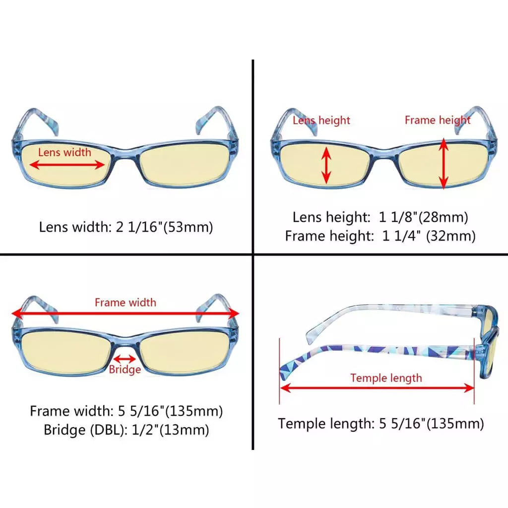 Wopbk Blue Light Blocking Reading Glasses Yellow Tinted 5 Pack