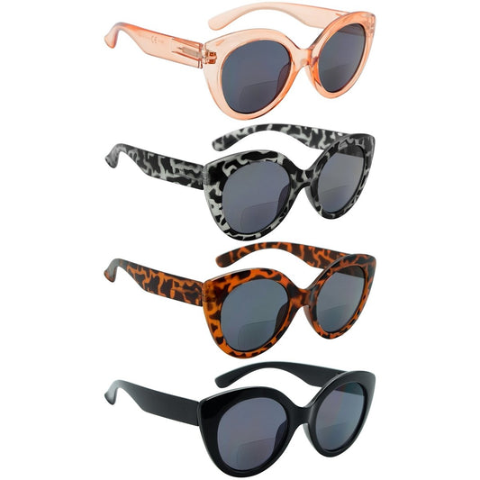 4 Pack Cat - eye Bifocal Sunglasses Readers SBR2012 - Gr8sight