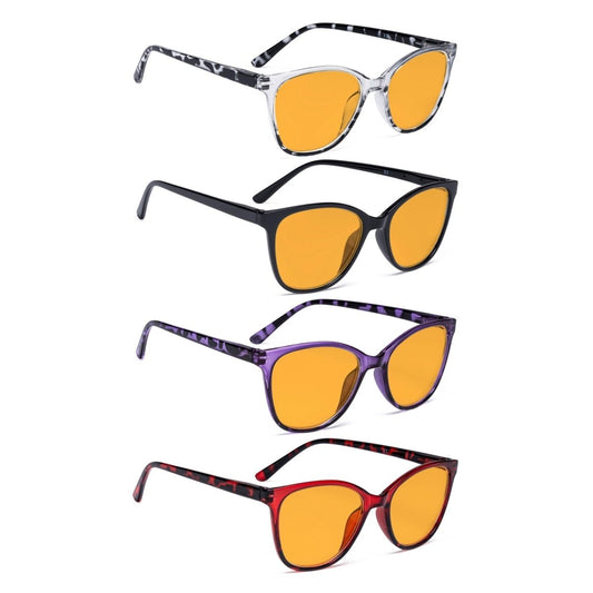4 Pack Cat - eye Blue Light Blocking Reading Glasses DSFH1570 - Gr8sight