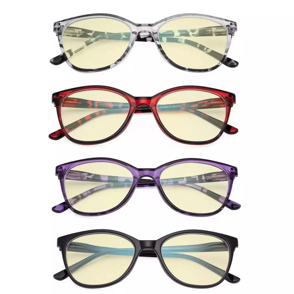 Wopbm Blue Light Blocking Glasses Yellow Tinted 4 Pack