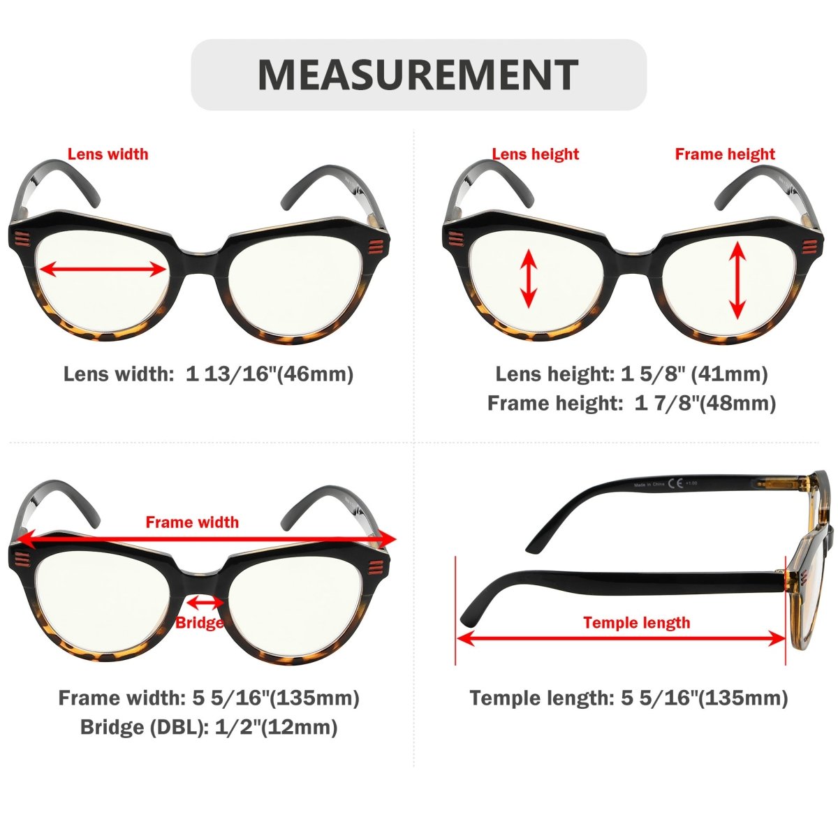 4 Pack Cat - eye Blue Light Filter Reading Glasses UV2110 - Gr8sight