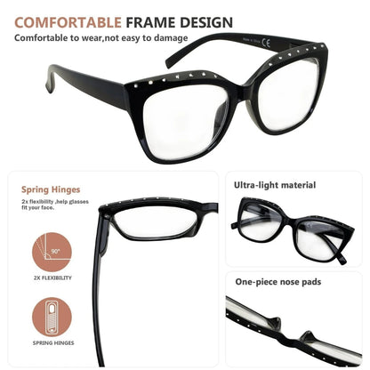 Wodbs Reading Glasses 4 Pack