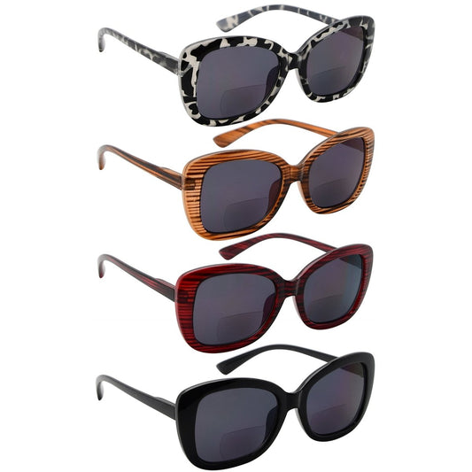 4 Pack Elegant Sleek Pattern Design Bifocal Reading Sunglasses SBR2011 - Gr8sight