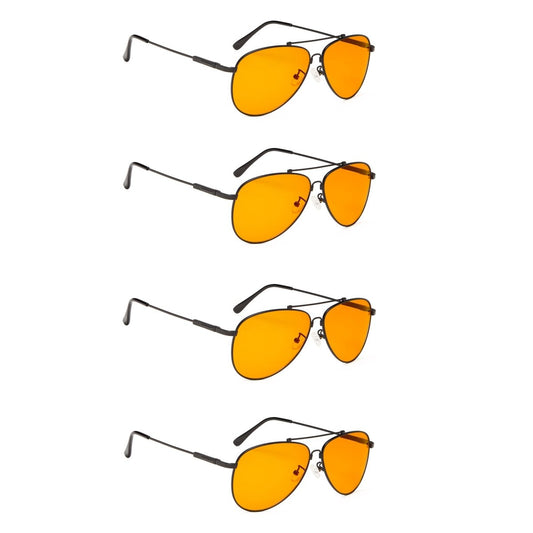Wovaq Blue Light Blocking Glasses Orange Tinted 4 Pack