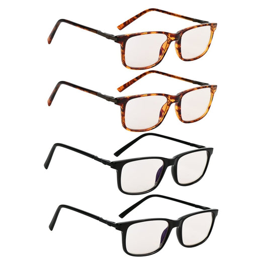 Woiaf Blue Light Blocking Reading Glasses Light Yellow Tinted 4 Pack