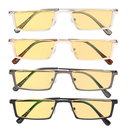 4 Pack Half - Rim Blue Light Blocking Reading Glasses HPCG1613 - Gr8sight