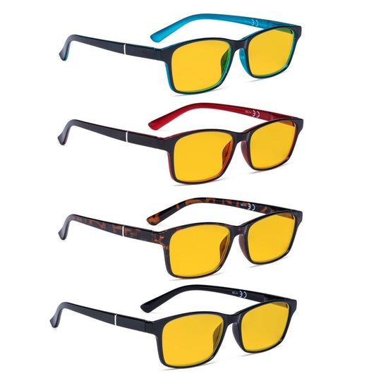 4 Pack Modern Blue Light Blocking Reading Glasses HPE19042 - Gr8sight