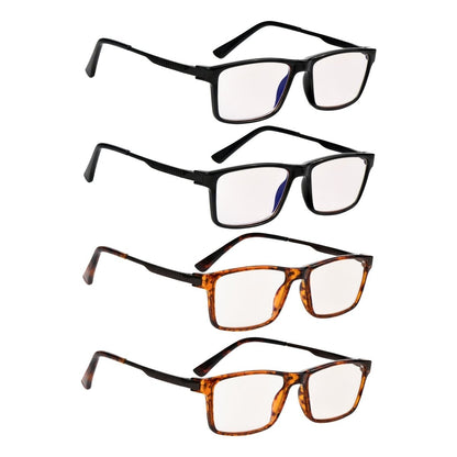 Woiad Blue Light Blocking Reading Glasses Light Yellow Tinted 4 Pack