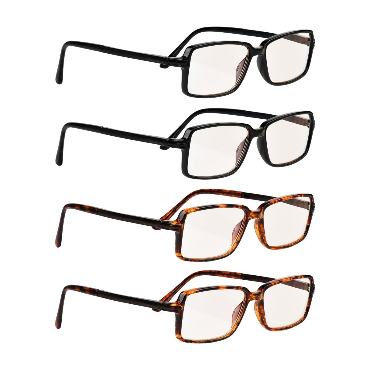 Woiab Blue Light Blocking Reading Glasses Light Yellow Tinted 4 Pack