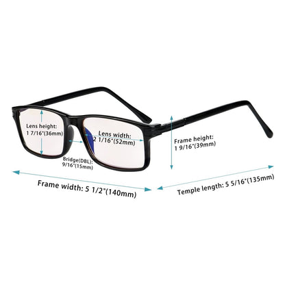 Woiac Blue Light Blocking Reading Glasses Light Yellow Tinted 4 Pack
