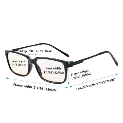 Woiag Blue Light Blocking Reading Glasses Light Yellow Tinted 4 Pack