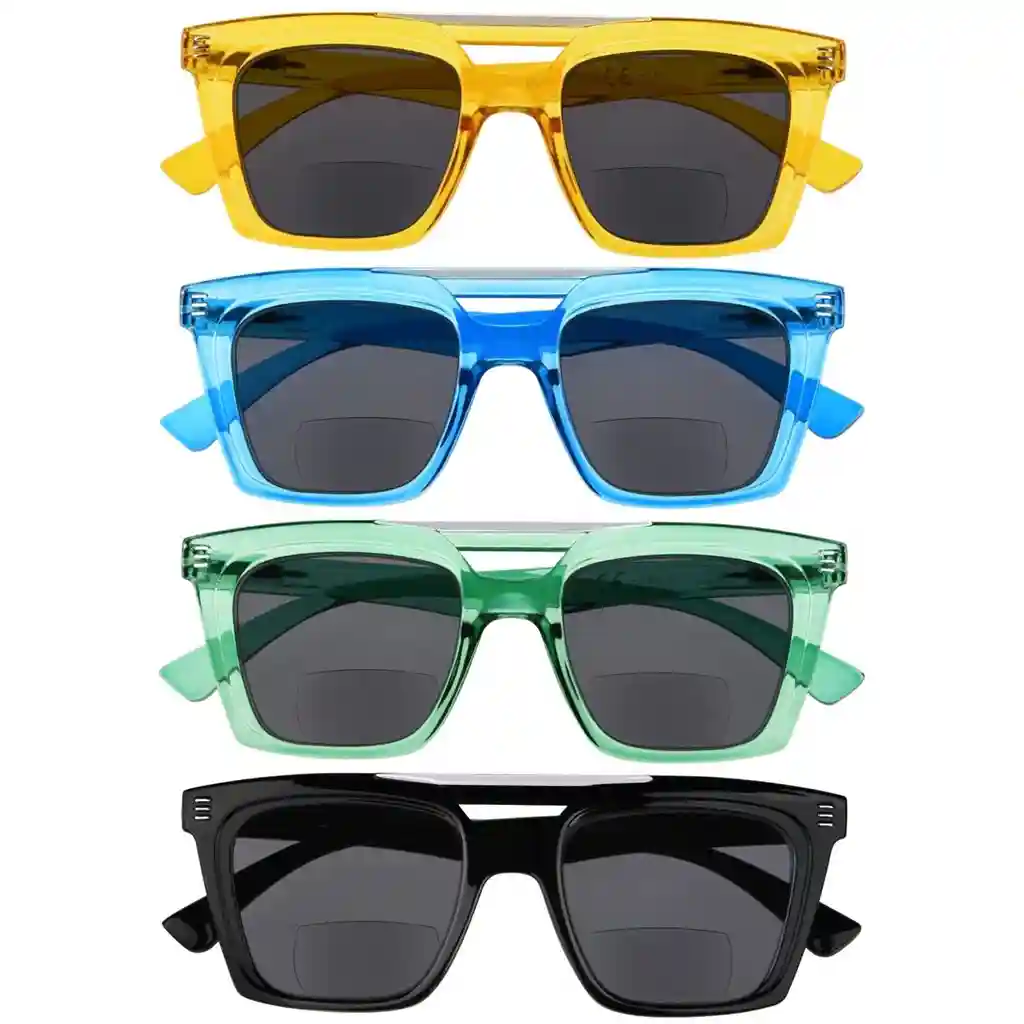 Wouaz Bifocal Reading Sunglasses 4 Pack