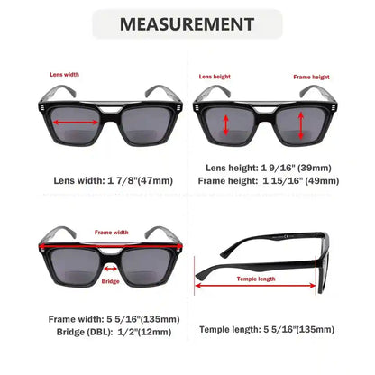 Wouaz Bifocal Reading Sunglasses 4 Pack