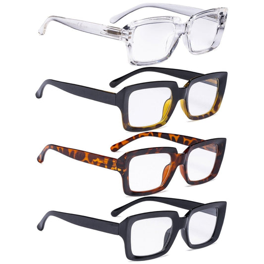 4 Pack Stylish Reading Glasses Fashionable Readers R9107 - 1 - Gr8sight