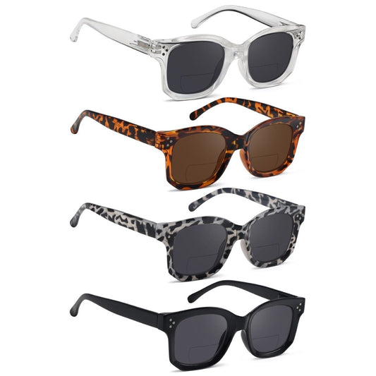 4 Pack Thicker Frame Bifocal Reading Sunglasses SBR2002 - Gr8sight