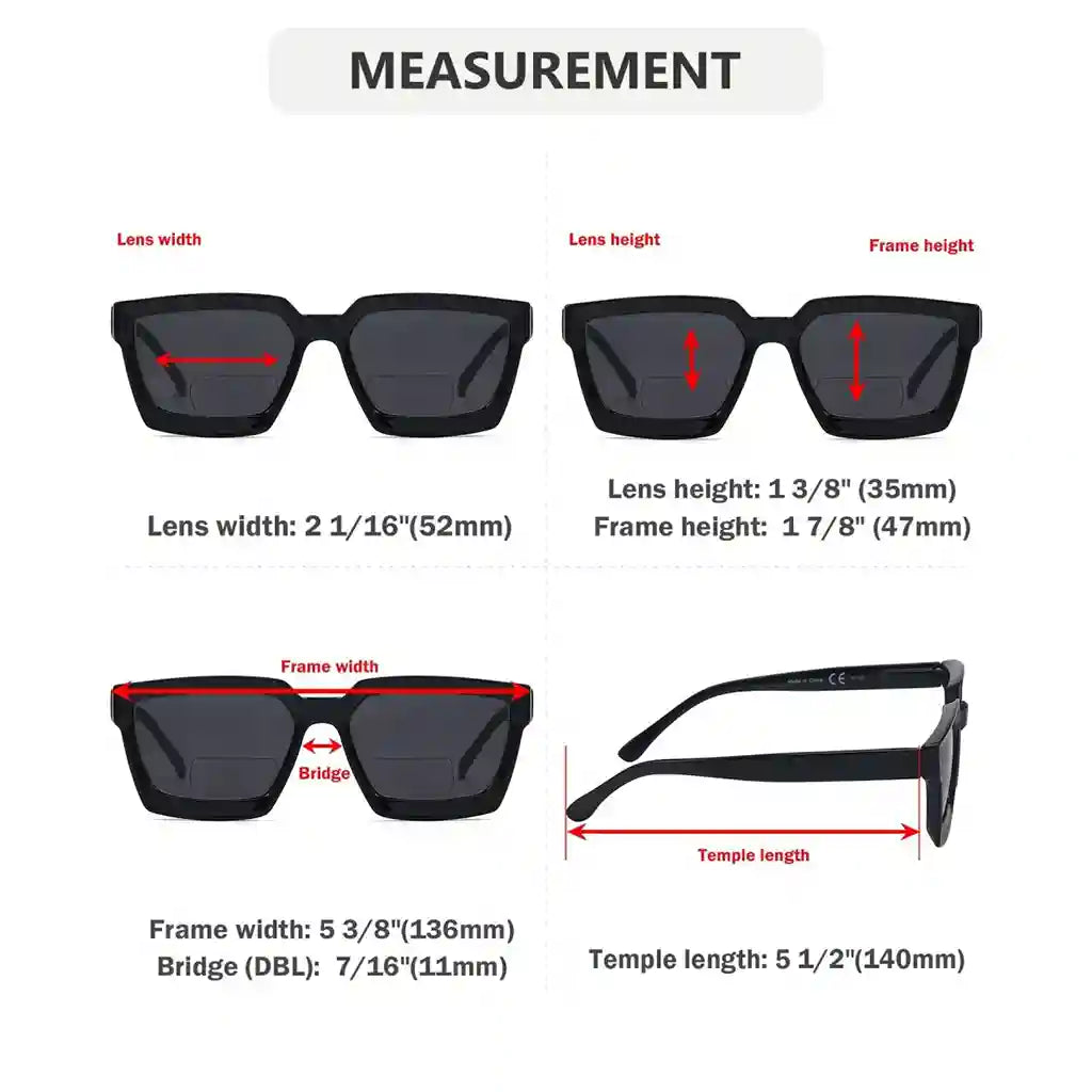 Wouap Bifocal Reading Sunglasses 4 Pack