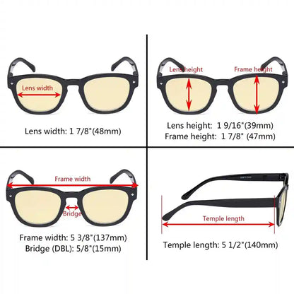 Wonaw Blue Light Blocking Glasses Yellow Tinted 4 Pack