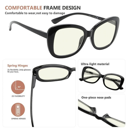 Womaj Blue Light Blocking Glasses Light Yellow Tinted 4 Pack