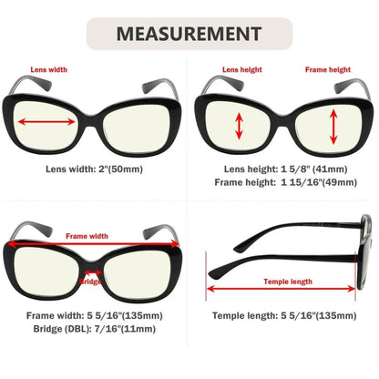 Womaj Blue Light Blocking Glasses Light Yellow Tinted 4 Pack