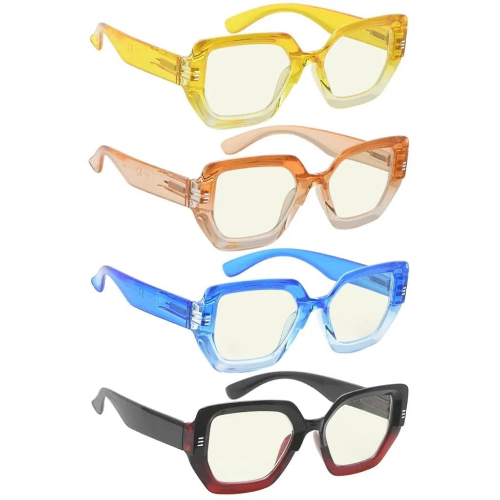 Womat Blue Light Blocking Glasses Light Yellow Tinted 4 Pack