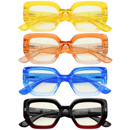 Womat Blue Light Blocking Glasses Light Yellow Tinted 4 Pack