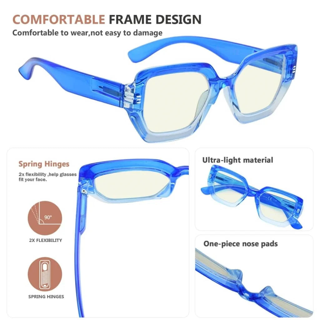 Womat Blue Light Blocking Glasses Light Yellow Tinted 4 Pack