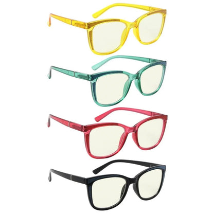 Womaw Blue Light Blocking Reading Glasses Light Yellow Tinted 4 Pack
