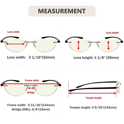 Wombg Blue Light Blocking Reading Glasses Light Yellow Tinted 4 Pack