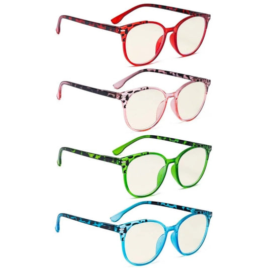 Wombt Blue Light Blocking Glasses Light Yellow Tinted 4 Pack