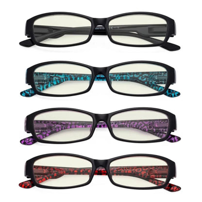 Wohcb Blue Light Blocking Reading Glasses Light Yellow Tinted 4 Pack