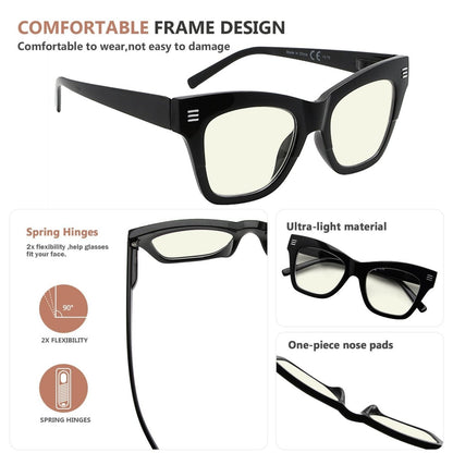 4 Pack Vintage Blue Light Filter Readers Eyeglasses UV2111 - Gr8sight