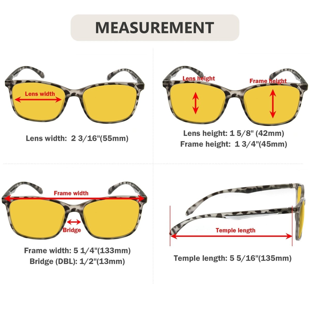 5 Pack Blue Light Blocking Reading Glasses HP9113 - Gr8sight