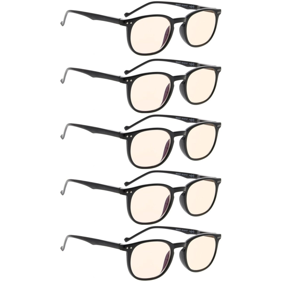 5 Pack Blue Light Blocking Reading Glasses Vintage Oval Readers CG065 - Gr8sight