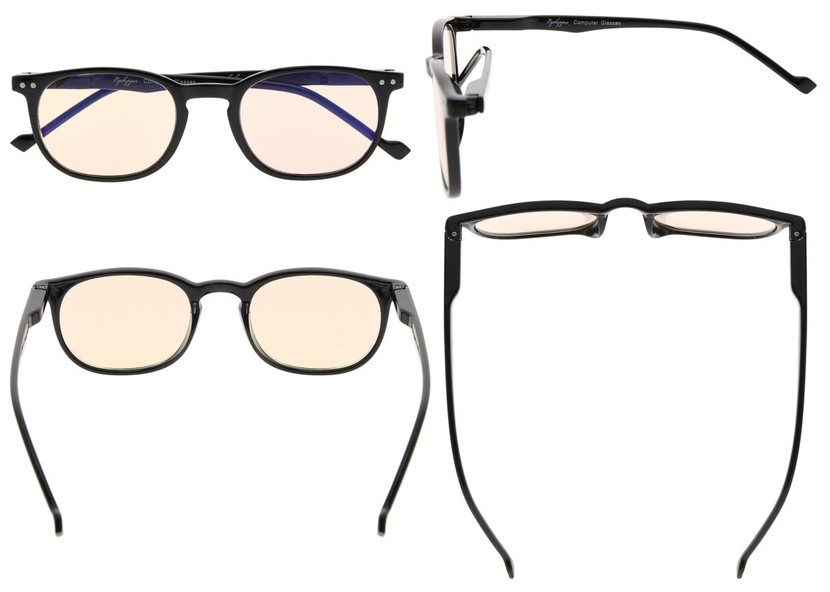 5 Pack Blue Light Blocking Reading Glasses Vintage Oval Readers CG065 - Gr8sight