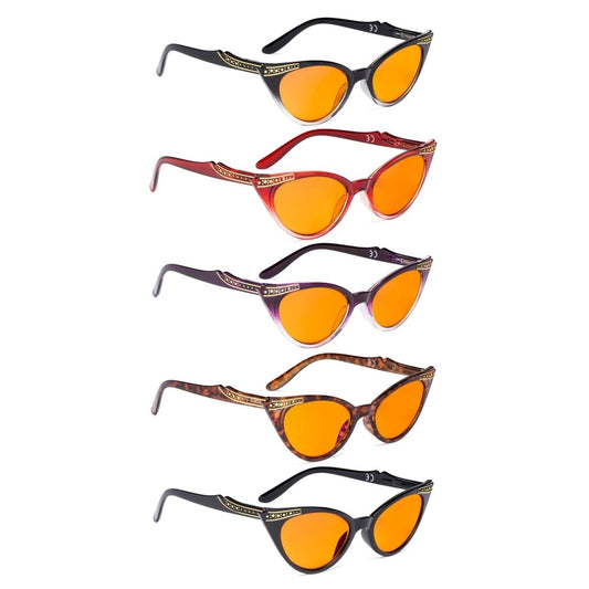 5 Pack Cat - eye Blue Light Blocking Eyeglasses DS914 - Gr8sight